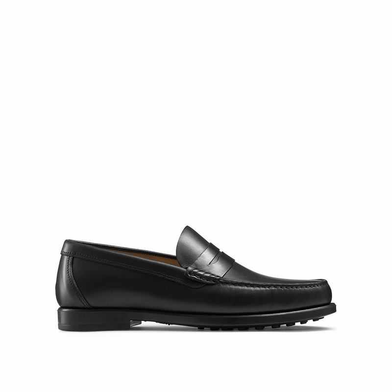 Russell & Bromley Hard Wear Slip-On Loafers Men's Black [QAR8479XR]